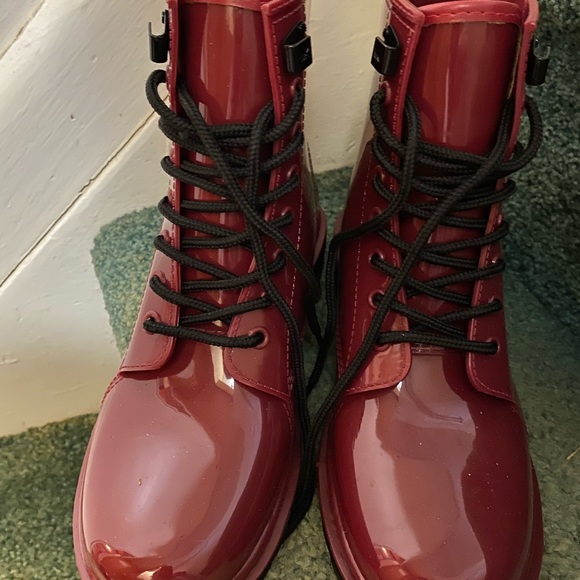 Michael Kors rubber combat boots size 9 - Picture 4 of 6